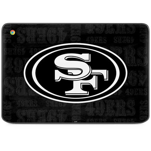 NFL San Franciso 49ers Black & White HP Chromebook Skin