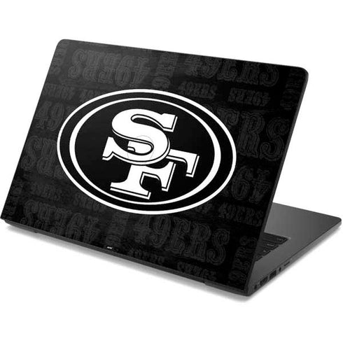 NFL San Franciso 49ers Black & White Dell Chromebook Skin