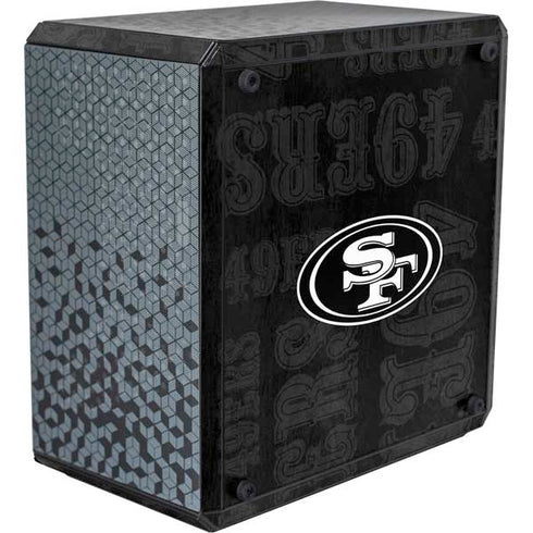 NFL San Franciso 49ers Black & White Cooler Master MasterBox Q300L Mini Tower Skin