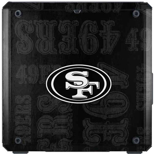 NFL San Franciso 49ers Black & White Cooler Master MasterBox Q300L Mini Tower Skin