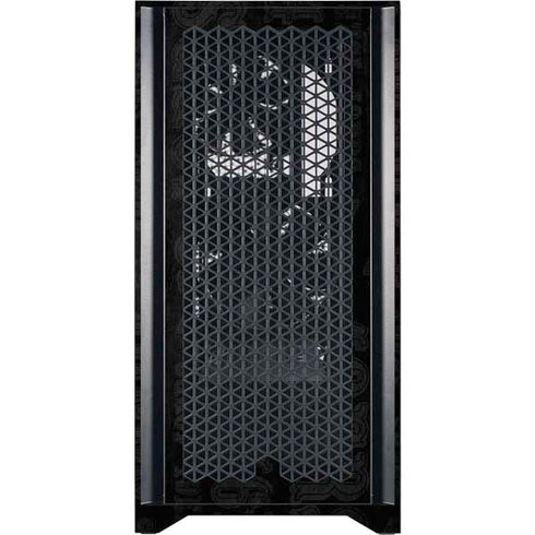 NFL San Franciso 49ers Black & White Corsair 4000D Tempered Glass Mid-Tower ATX Case Skin