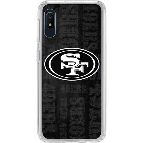 NFL San Franciso 49ers Black & White Galaxy A10e Clear Case