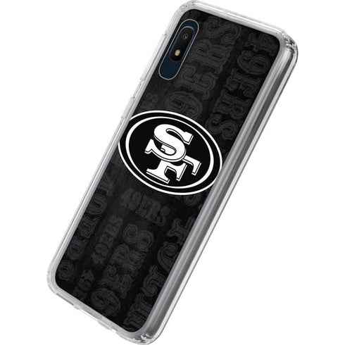NFL San Franciso 49ers Black & White Galaxy A10e Clear Case