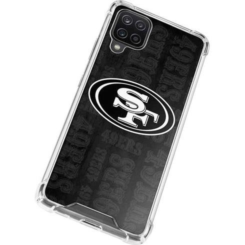 NFL San Franciso 49ers Black & White Galaxy A12 Clear Case