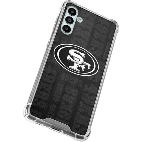 NFL San Franciso 49ers Black & White Galaxy A13 5G Clear Case