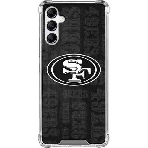NFL San Franciso 49ers Black & White Galaxy A14 5G Clear Case