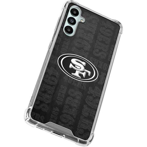 NFL San Franciso 49ers Black & White Galaxy A15 5G Clear Case