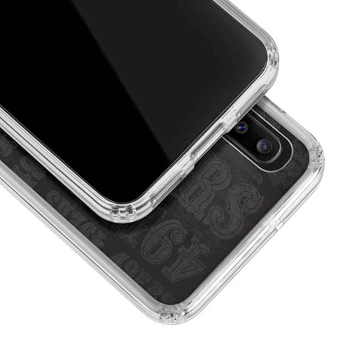 NFL San Franciso 49ers Black & White Galaxy A30 Clear Case