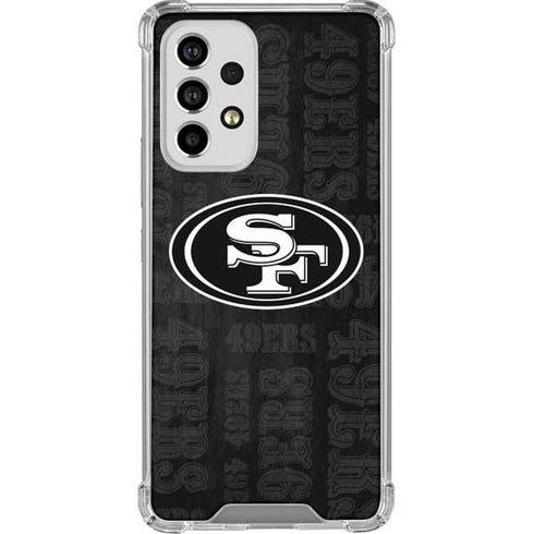 NFL San Franciso 49ers Black & White Galaxy A53 5G Clear Case