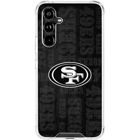 NFL San Franciso 49ers Black & White Galaxy A54 5G Clear Case
