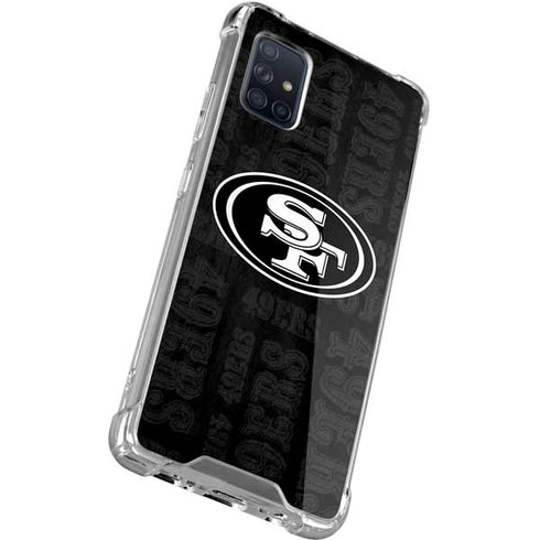 NFL San Franciso 49ers Black & White Galaxy A71 5G Clear Case