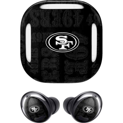 NFL San Franciso 49ers Black & White Galaxy Buds Pro Skin