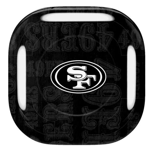 NFL San Franciso 49ers Black & White Galaxy Buds Pro Skin
