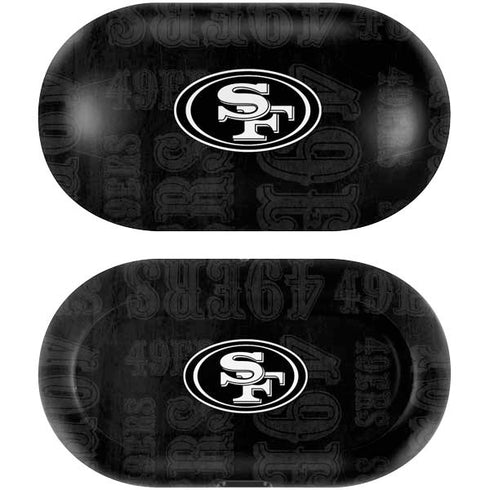 NFL San Franciso 49ers Black & White Galaxy Buds Skin