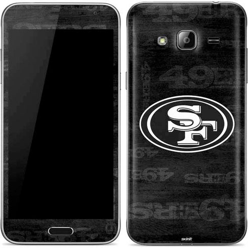 NFL San Franciso 49ers Black & White Galaxy J3 Skin