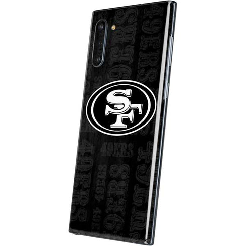 NFL San Franciso 49ers Black & White Galaxy Note 10 Skin