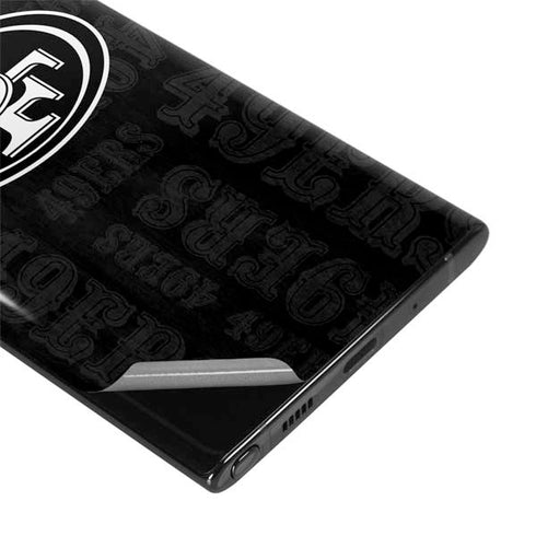 NFL San Franciso 49ers Black & White Galaxy Note 10 Skin