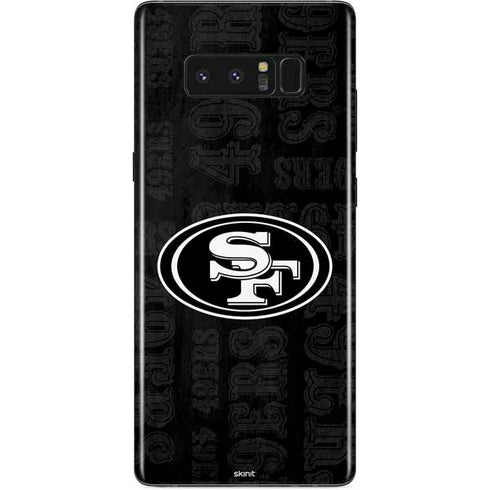 NFL San Franciso 49ers Black & White Galaxy Note 8 Skin