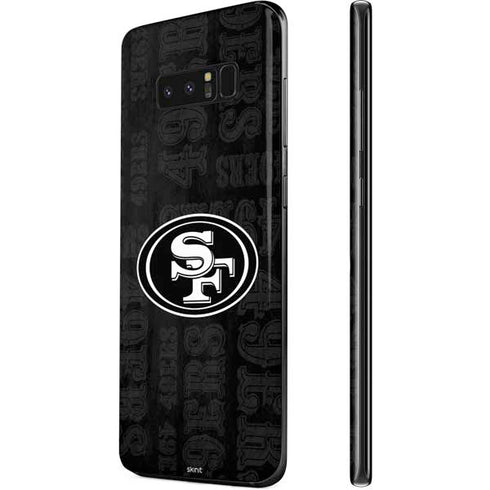 NFL San Franciso 49ers Black & White Galaxy Note 8 Skin