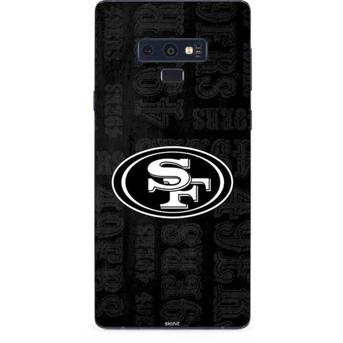 NFL San Franciso 49ers Black & White Galaxy Note 9 Skin