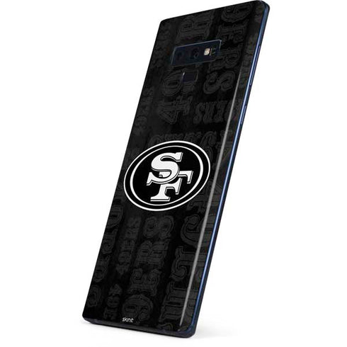 NFL San Franciso 49ers Black & White Galaxy Note 9 Skin