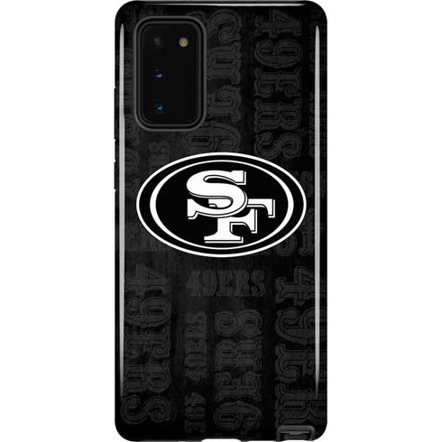 NFL San Franciso 49ers Black & White Galaxy Note20 5G Pro Case