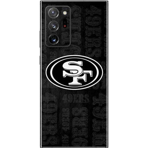NFL San Franciso 49ers Black & White Galaxy Note20 Ultra 5G Skin