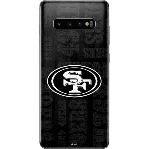 NFL San Franciso 49ers Black & White Galaxy S10 Plus Skin