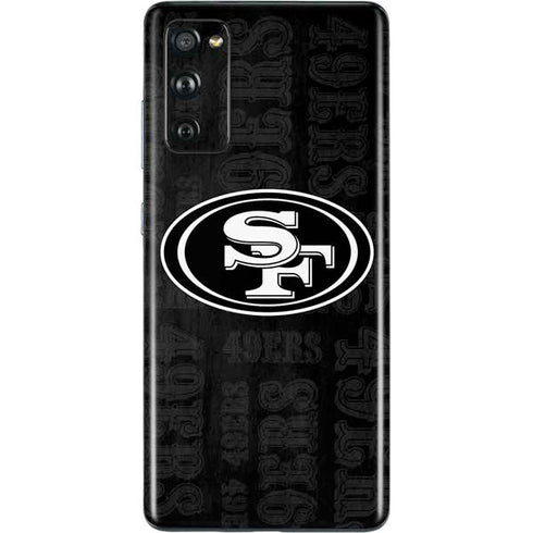 NFL San Franciso 49ers Black & White Galaxy S20 Fan Edition Skin