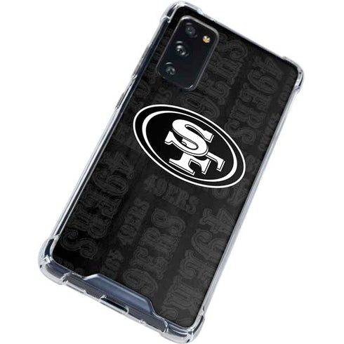 NFL San Franciso 49ers Black & White Galaxy S20 FE Clear Case