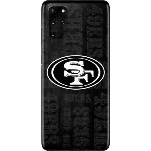 NFL San Franciso 49ers Black & White Galaxy S20 Plus Skin