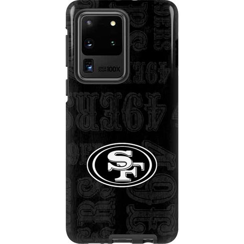NFL San Franciso 49ers Black & White Galaxy S20 Ultra 5G Pro Case
