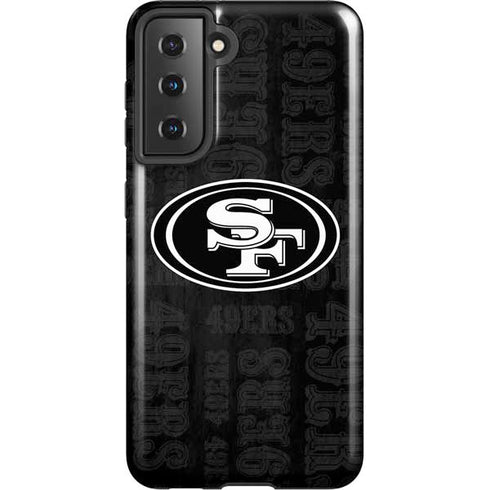 NFL San Franciso 49ers Black & White Galaxy S21 5G Pro Case