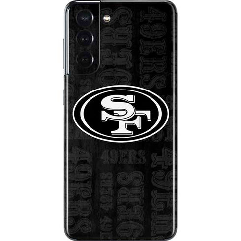 NFL San Franciso 49ers Black & White Galaxy S21 5G Skin