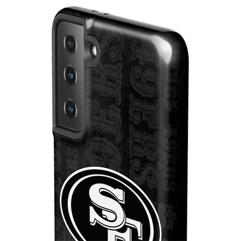 NFL San Franciso 49ers Black & White Galaxy S21 FE Pro Case