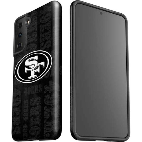 NFL San Franciso 49ers Black & White Galaxy S21 FE Pro Case