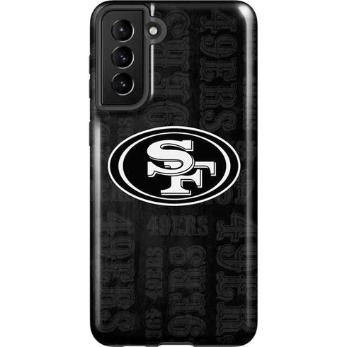 NFL San Franciso 49ers Black & White Galaxy S21 Plus 5G Pro Case
