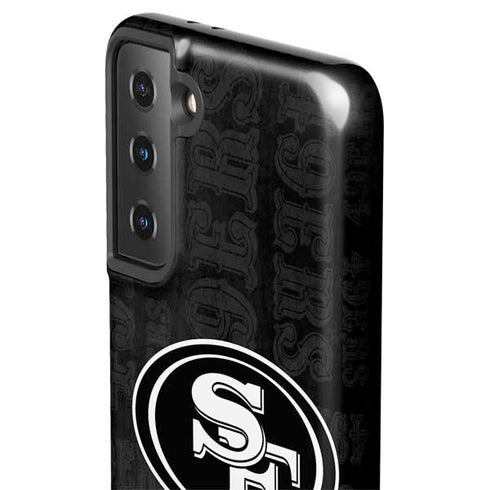 NFL San Franciso 49ers Black & White Galaxy S21 Plus 5G Pro Case