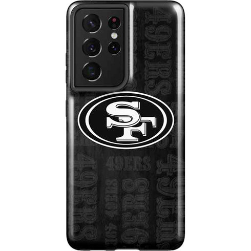 NFL San Franciso 49ers Black & White Galaxy S21 Ultra 5G Pro Case