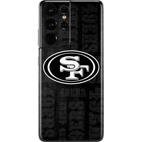NFL San Franciso 49ers Black & White Galaxy S21 Ultra 5G Skin