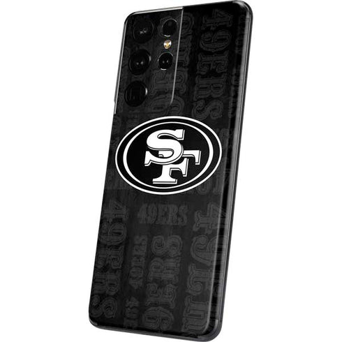 NFL San Franciso 49ers Black & White Galaxy S21 Ultra 5G Skin
