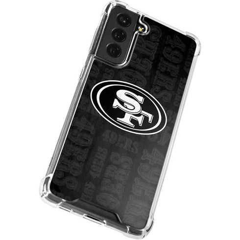 NFL San Franciso 49ers Black & White Galaxy S22 Clear Case