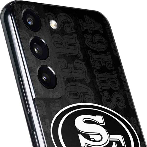 NFL San Franciso 49ers Black & White Galaxy S22 Skin