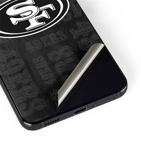NFL San Franciso 49ers Black & White Galaxy S22 Skin