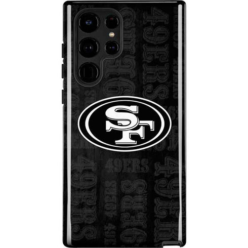 NFL San Franciso 49ers Black & White Galaxy S22 Ultra Pro Case