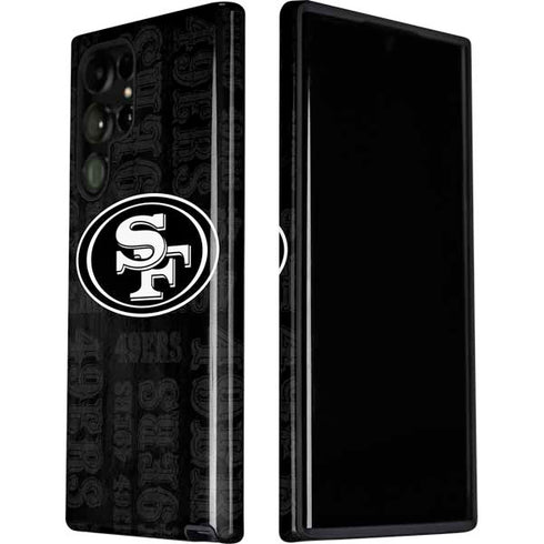 NFL San Franciso 49ers Black & White Galaxy S22 Ultra Pro Case