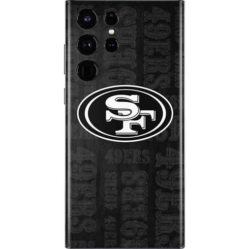 NFL San Franciso 49ers Black & White Galaxy S22 Ultra Skin