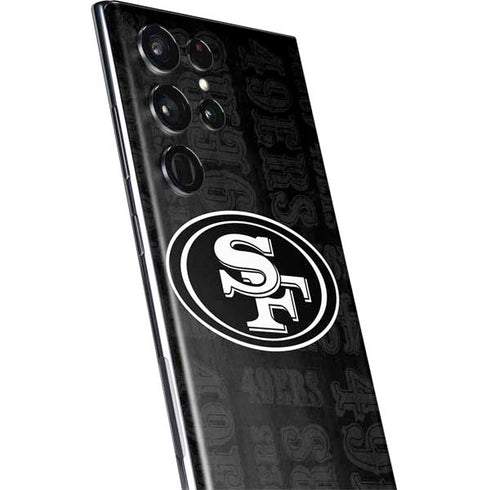 NFL San Franciso 49ers Black & White Galaxy S22 Ultra Skin