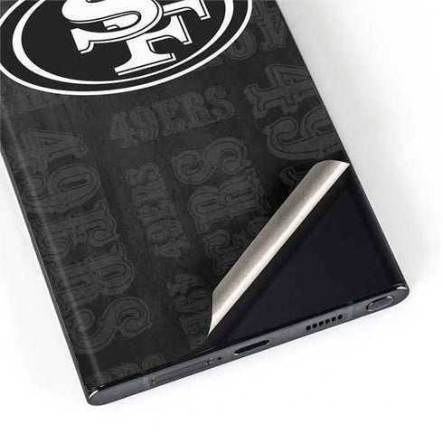NFL San Franciso 49ers Black & White Galaxy S22 Ultra Skin