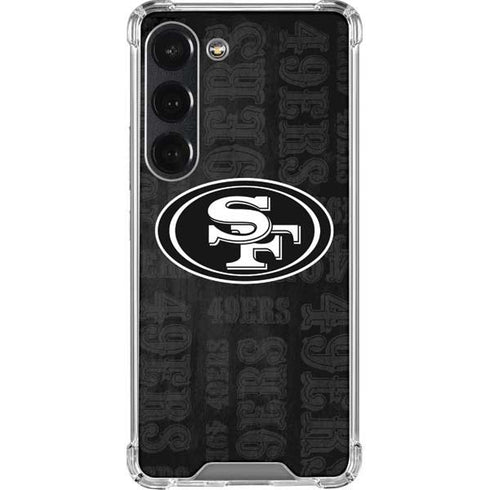 NFL San Franciso 49ers Black & White Galaxy S23 Clear Case